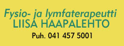 Fysio- ja lymfaterapeutti Liisa Haapalehto logo